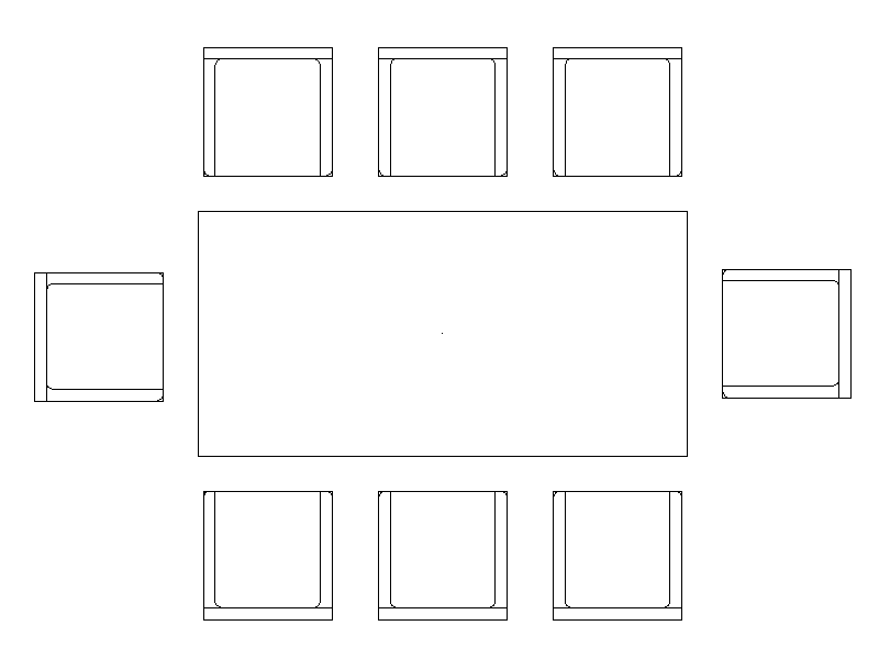 Corner Table Autocad Table & Chairs 2 — Free Space Planning & Furniture CAD Block (DWG ...